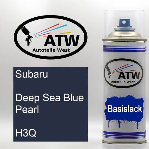 Subaru, Deep Sea Blue Pearl, H3Q: 400ml Sprühdose, von ATW Autoteile West.